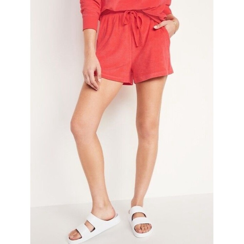Old Navy Women's Extra High-Waisted Vintage Lounge Shorts Salmon Small